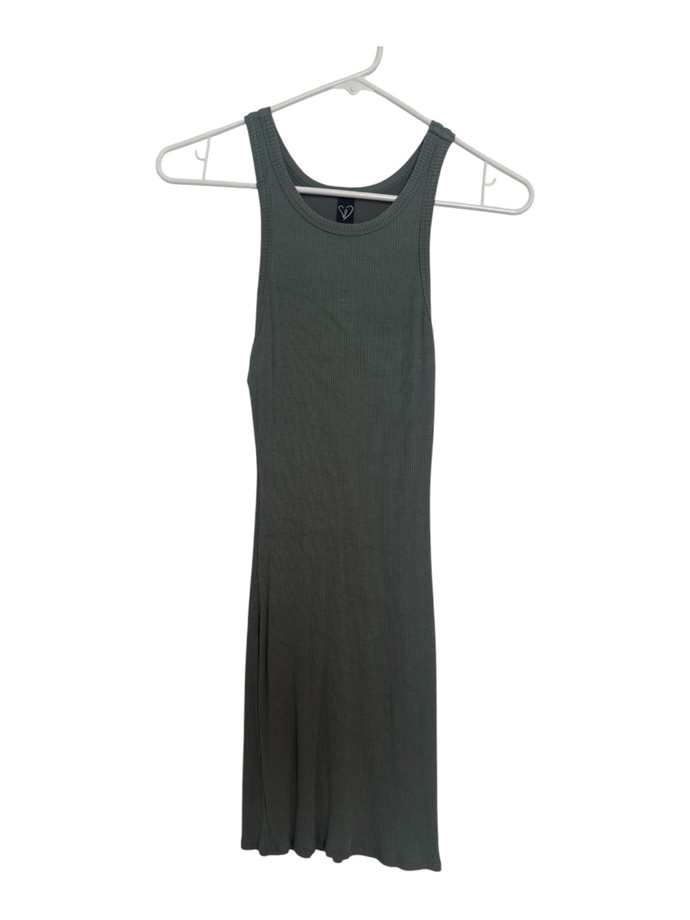 Windsor Ribbed Sleeveless Midi Dress - Dark Green